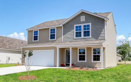 A house with a garage.