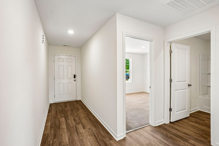 A room with white doors.