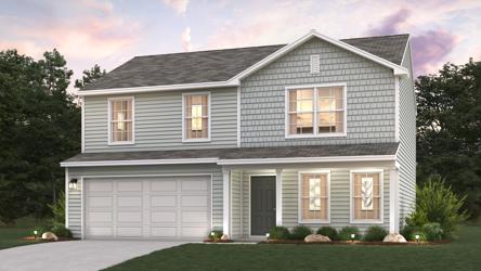 A house with a garage.