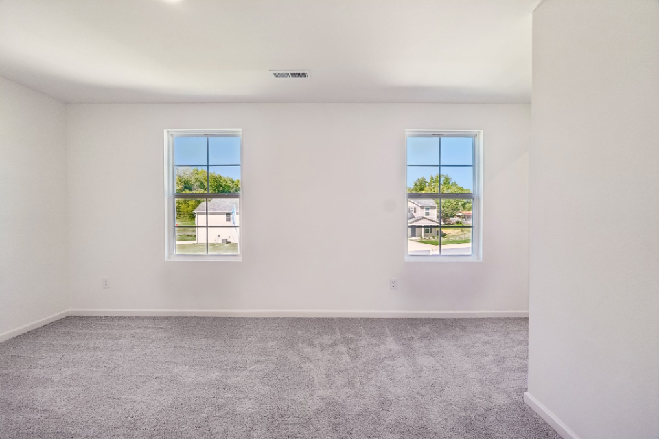 A room with windows.