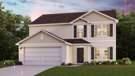 A house with a garage.