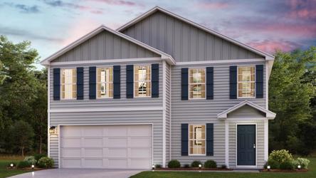 A house with a garage.