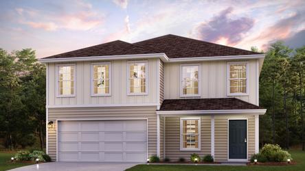 A house with a garage.