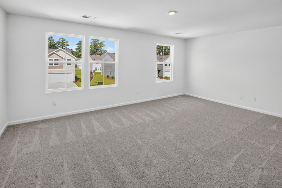 A room with windows.