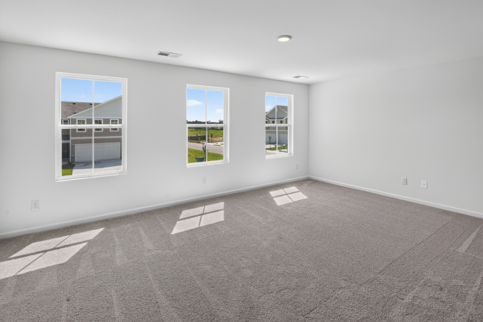 A room with windows.