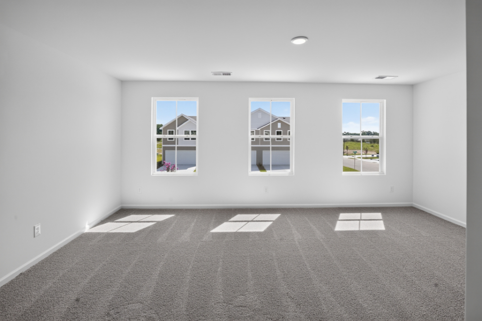 A room with windows.