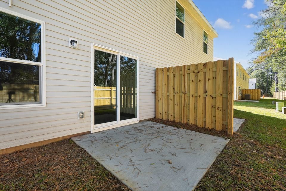 A house with a fence.