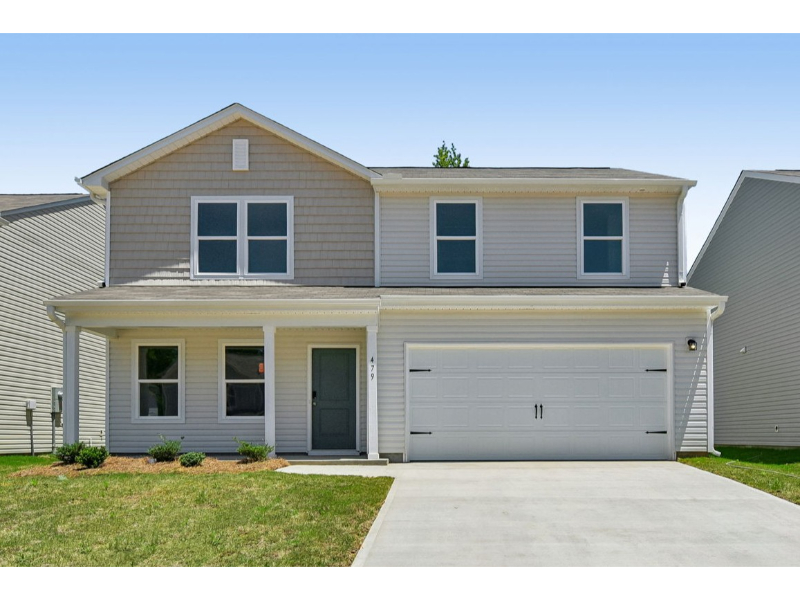 A house with a garage.