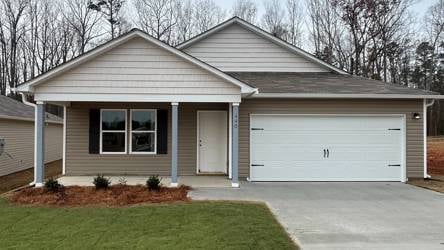 A house with a garage.