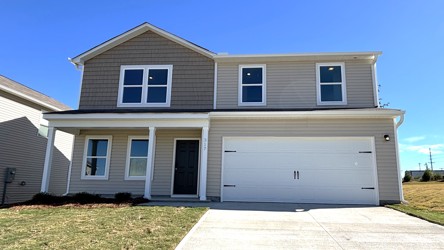 A house with a garage.