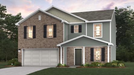 A house with a garage.