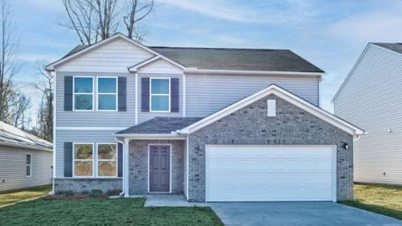 A house with a garage.
