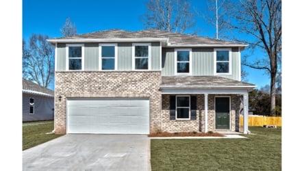 A house with a garage.