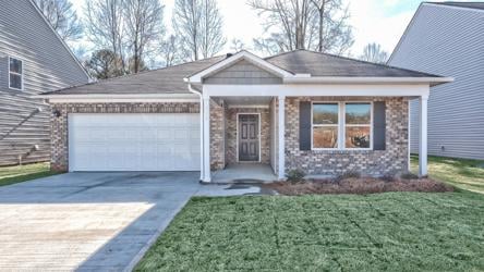 A house with a garage.