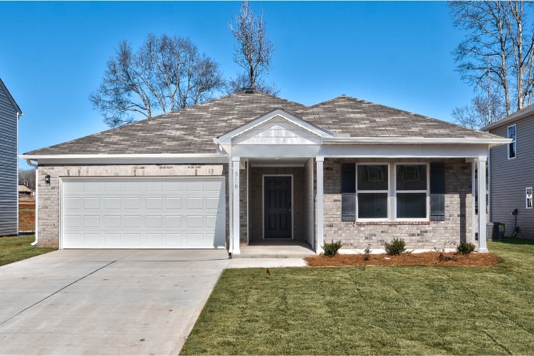 A house with a garage.