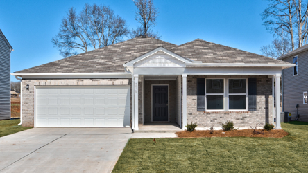 A house with a garage.