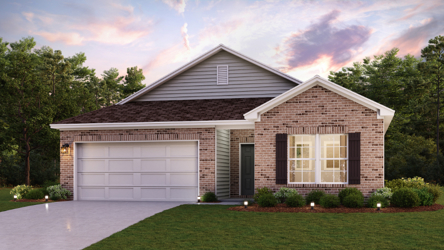 A house with a garage.