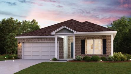 A house with a garage.