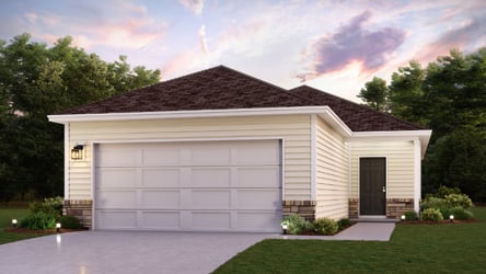 A house with a garage.