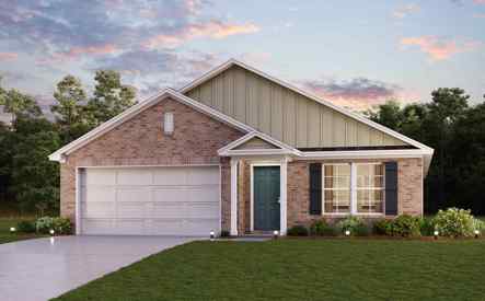 Middlefield Estates single-family one-story render Covington elevation A in Dallas TX