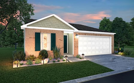 A house with a driveway.