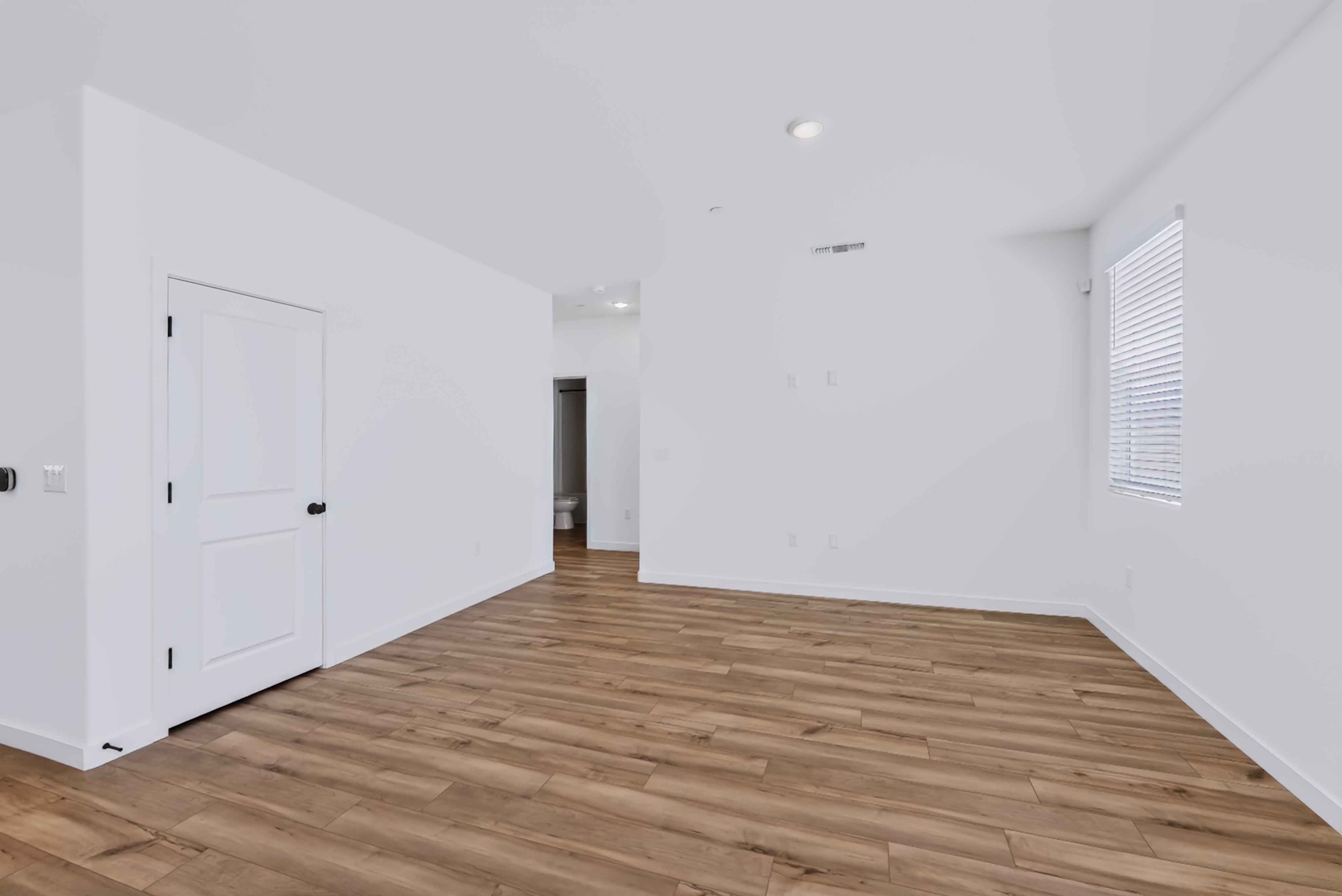 A room with white doors.