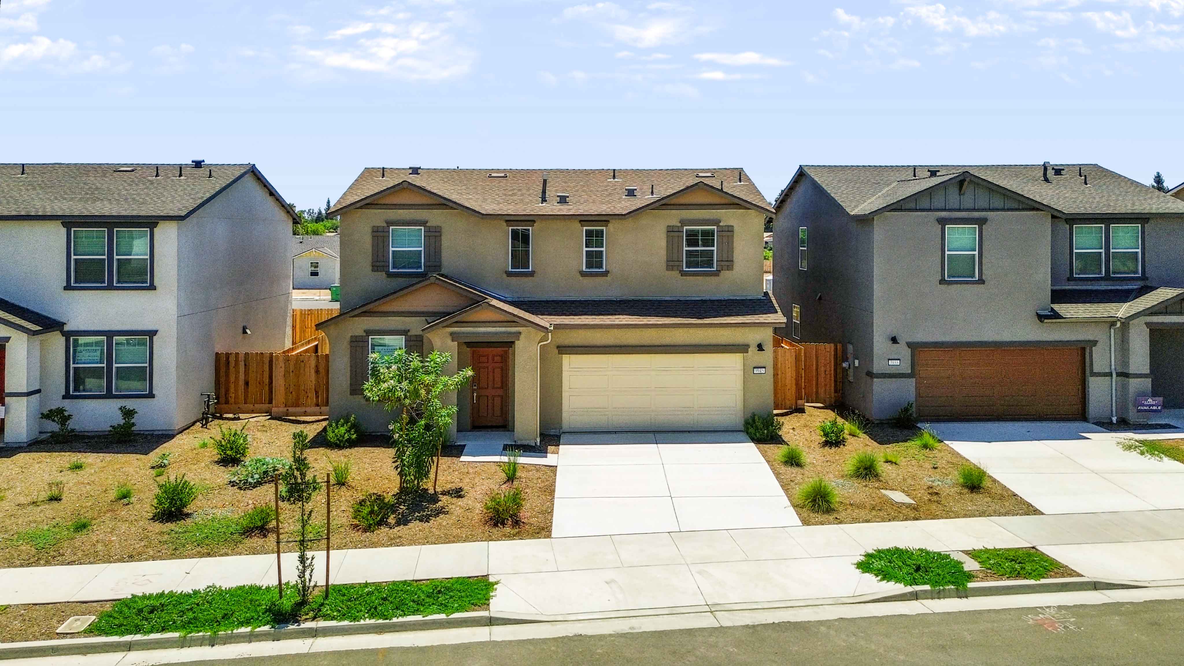 A house with a driveway.
