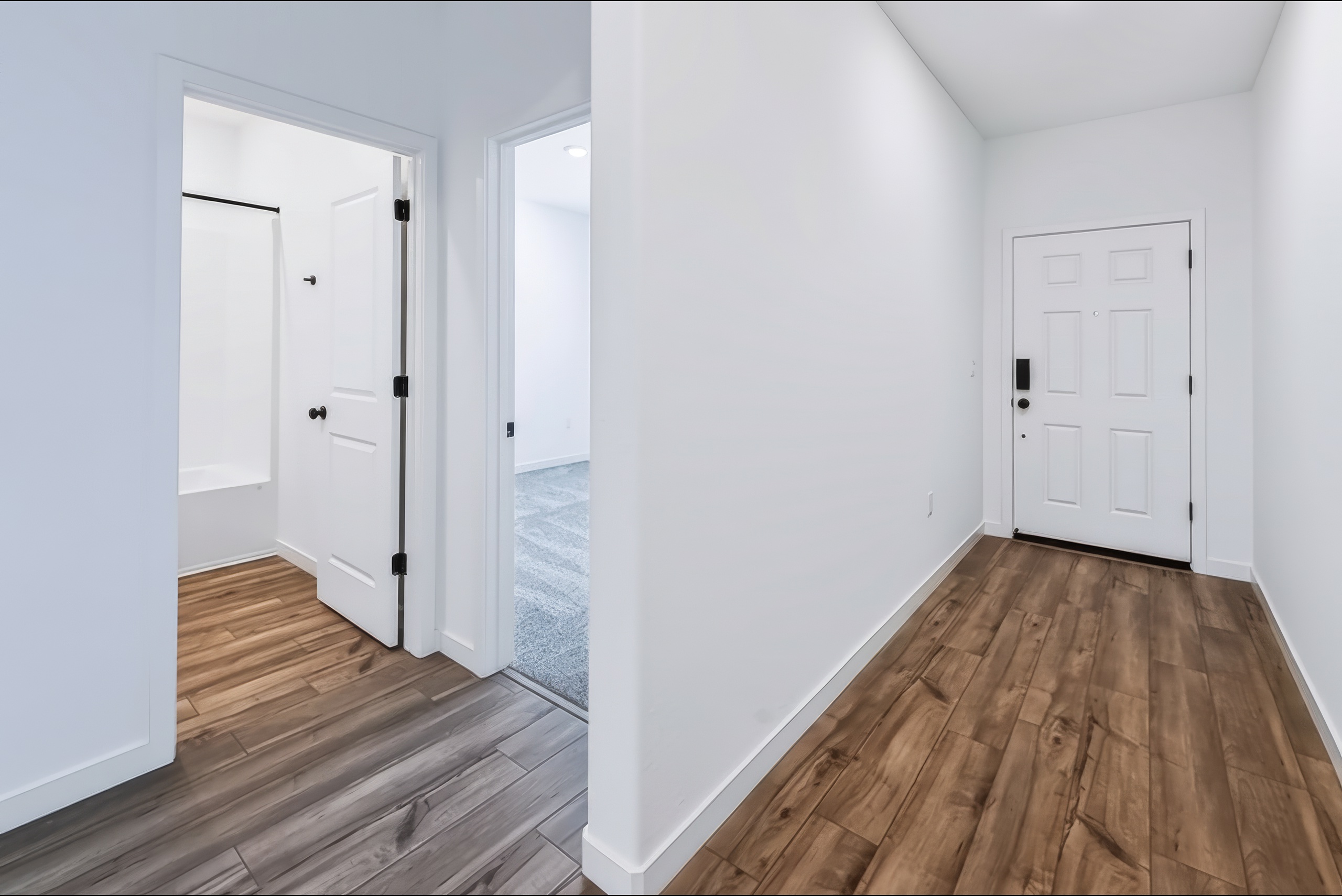 A room with white doors.