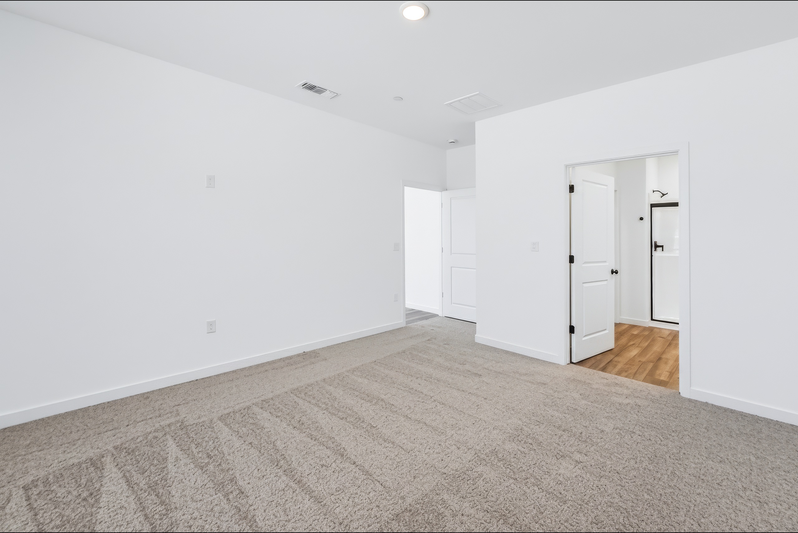 A room with white walls.