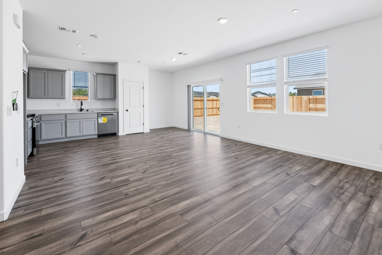 A large empty kitchen.