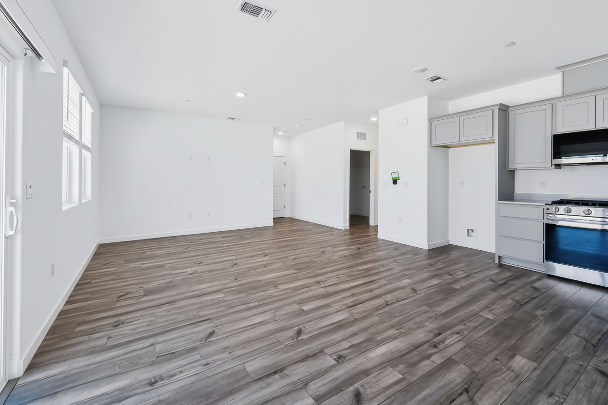 A large empty kitchen.