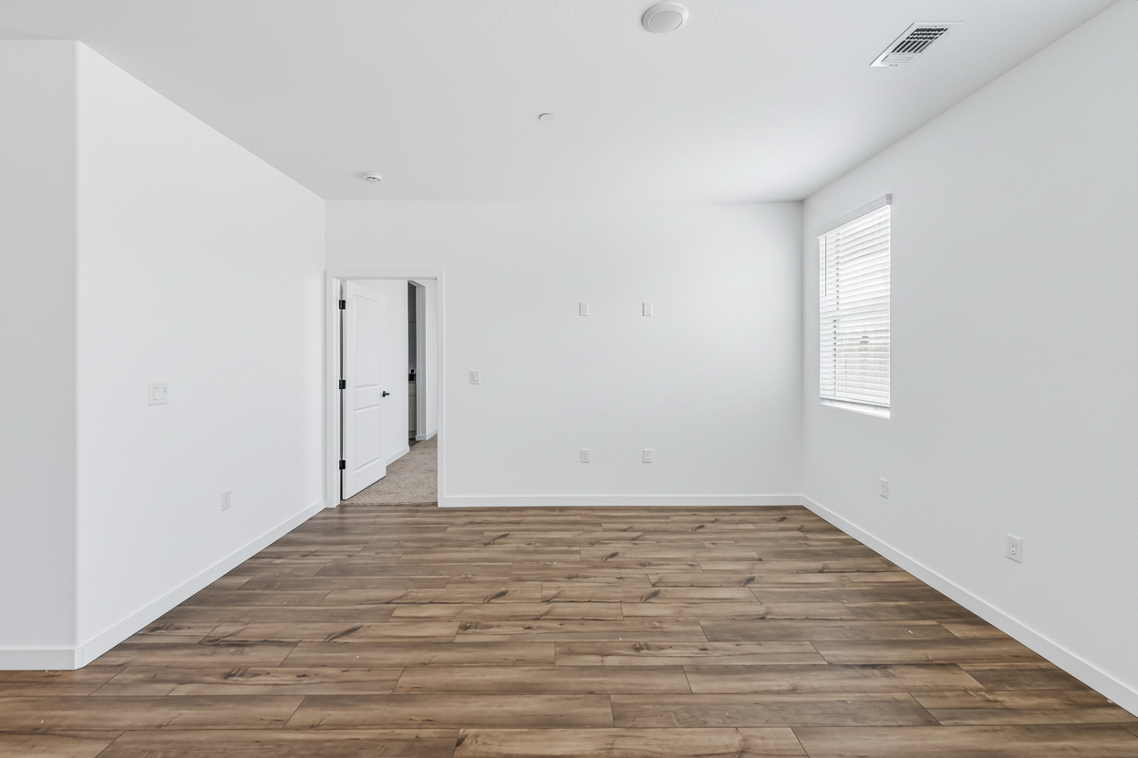 A room with white walls.