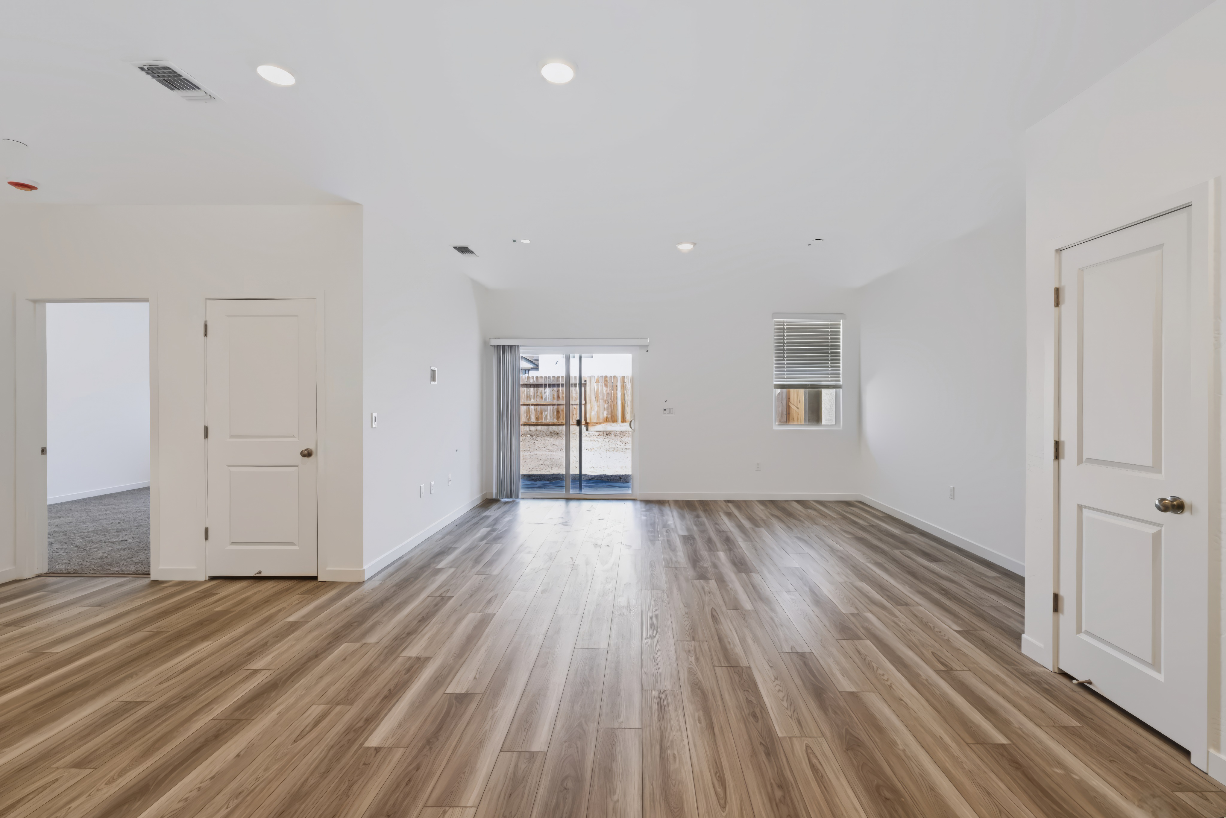 A room with white doors.