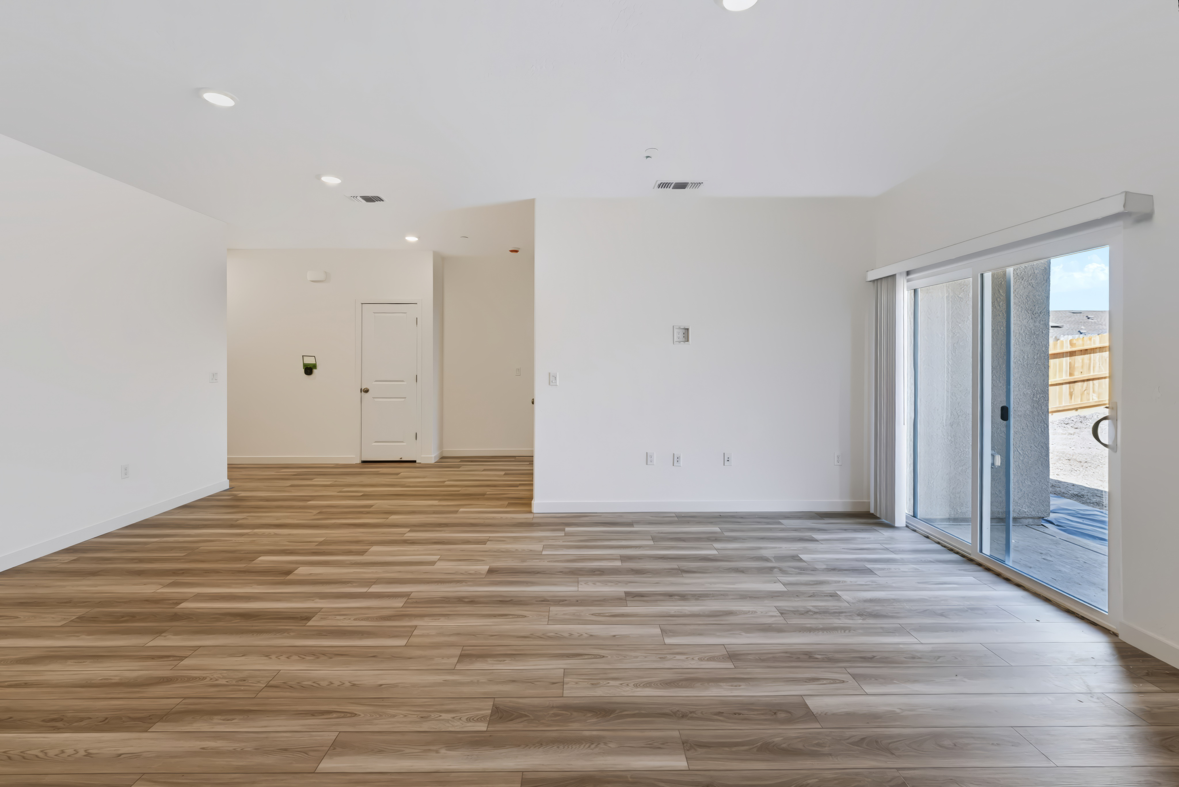 A room with white doors.