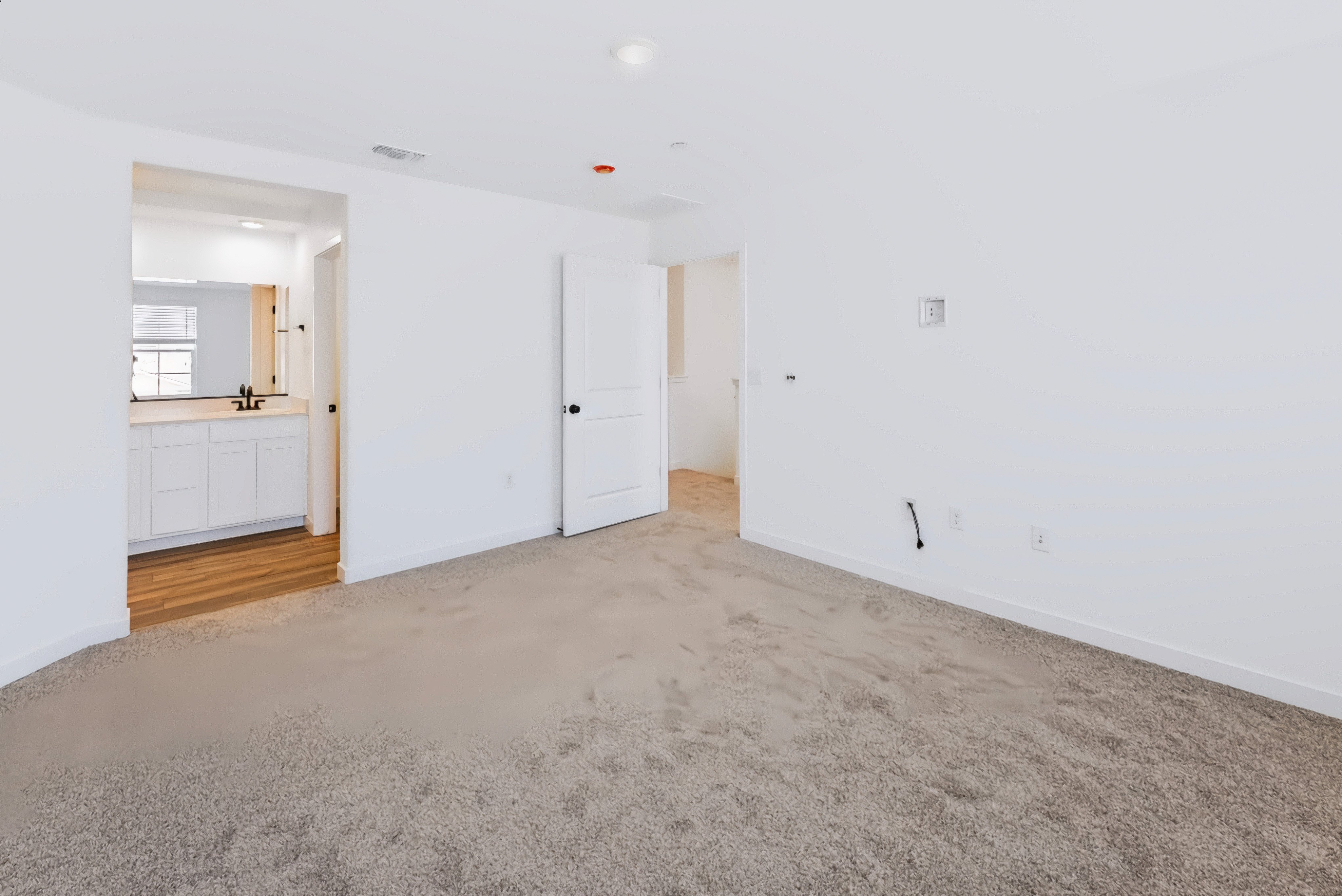 A room with white walls.