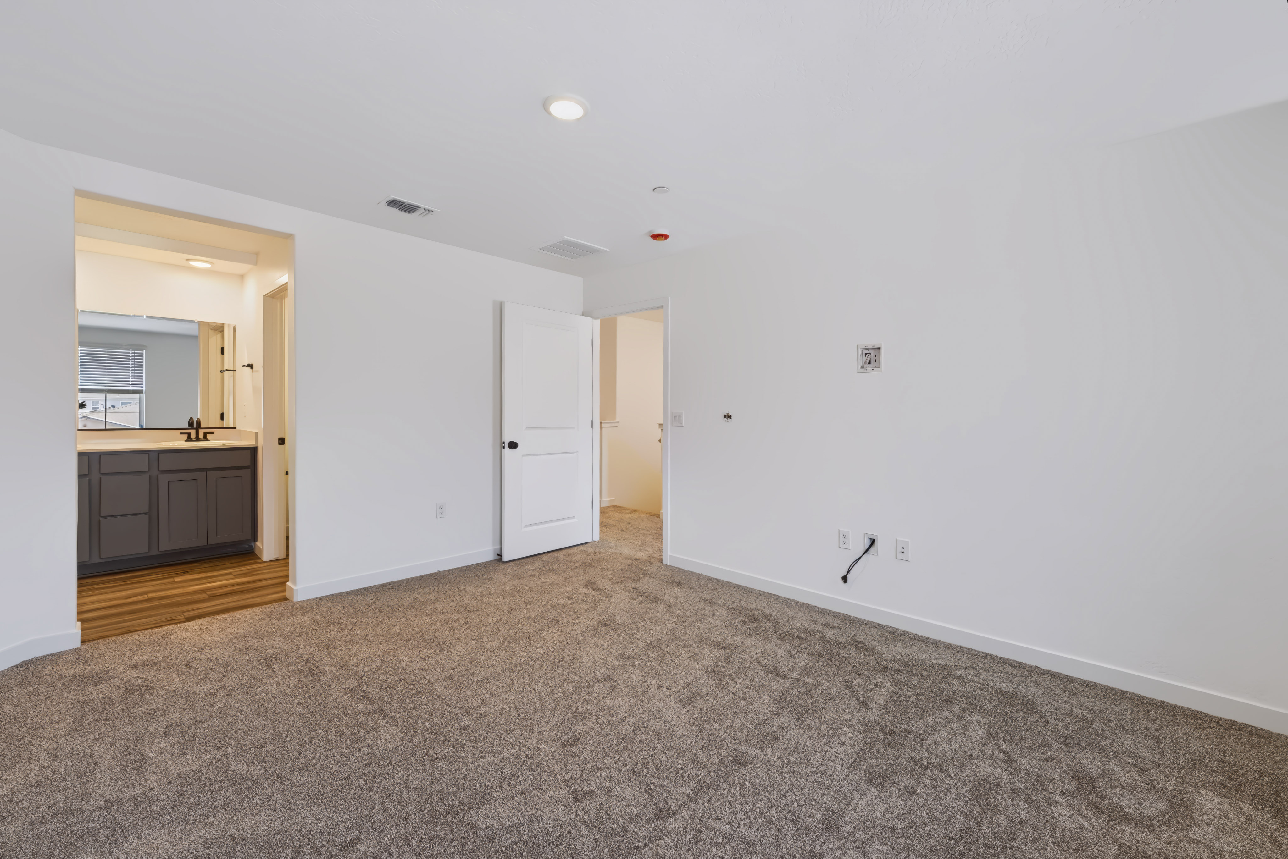 A room with white walls.
