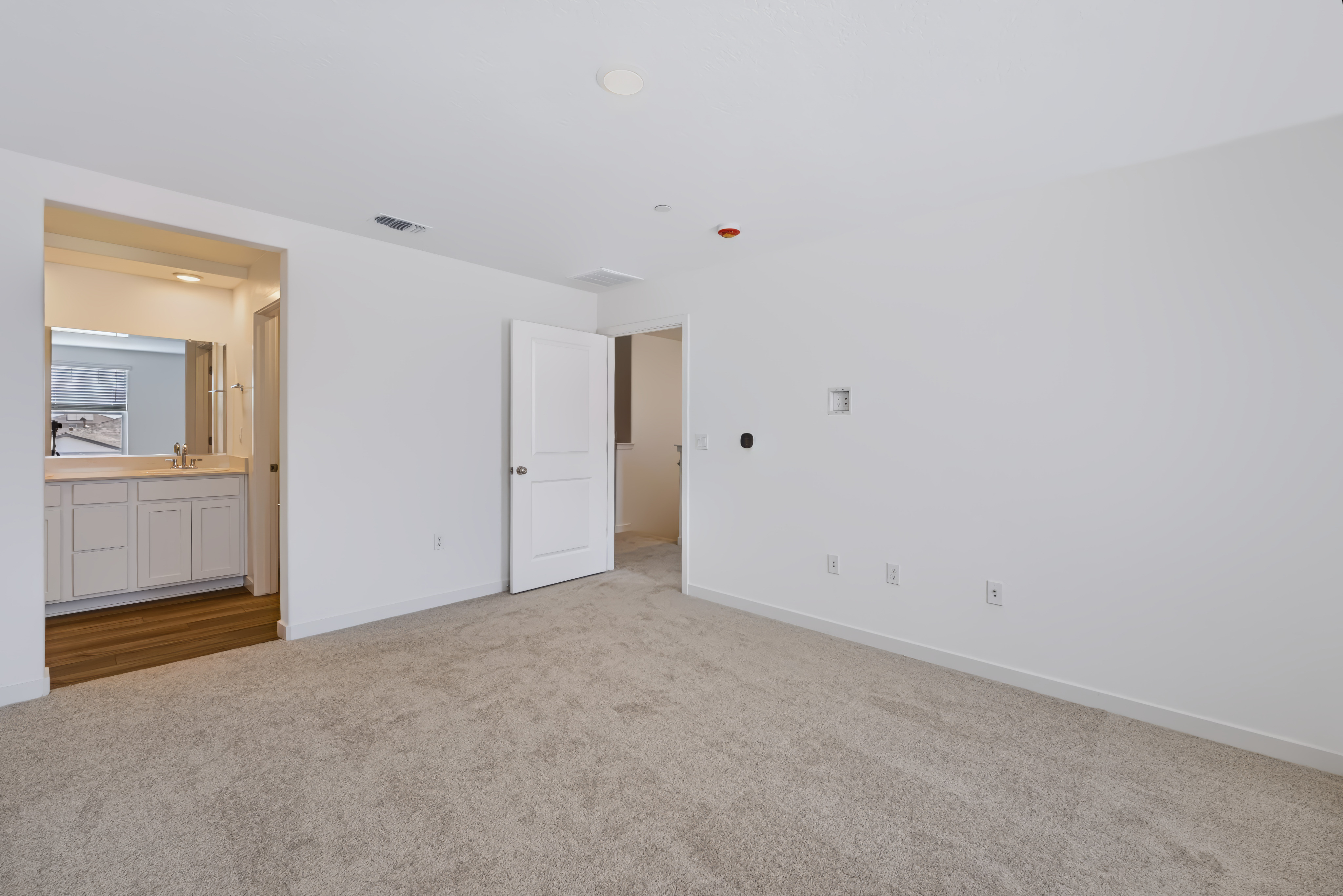 A room with white walls.