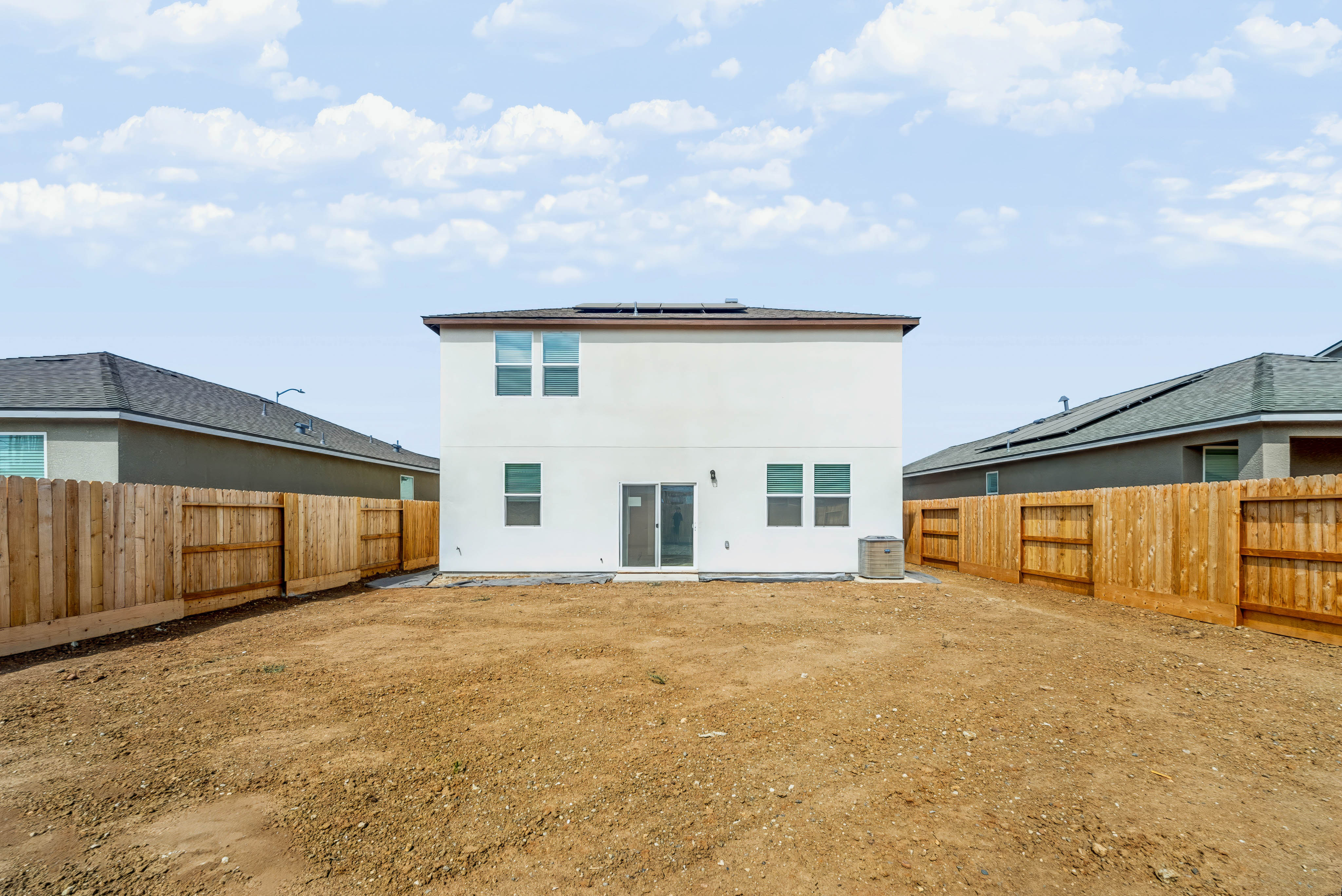 A building with a fence around it.