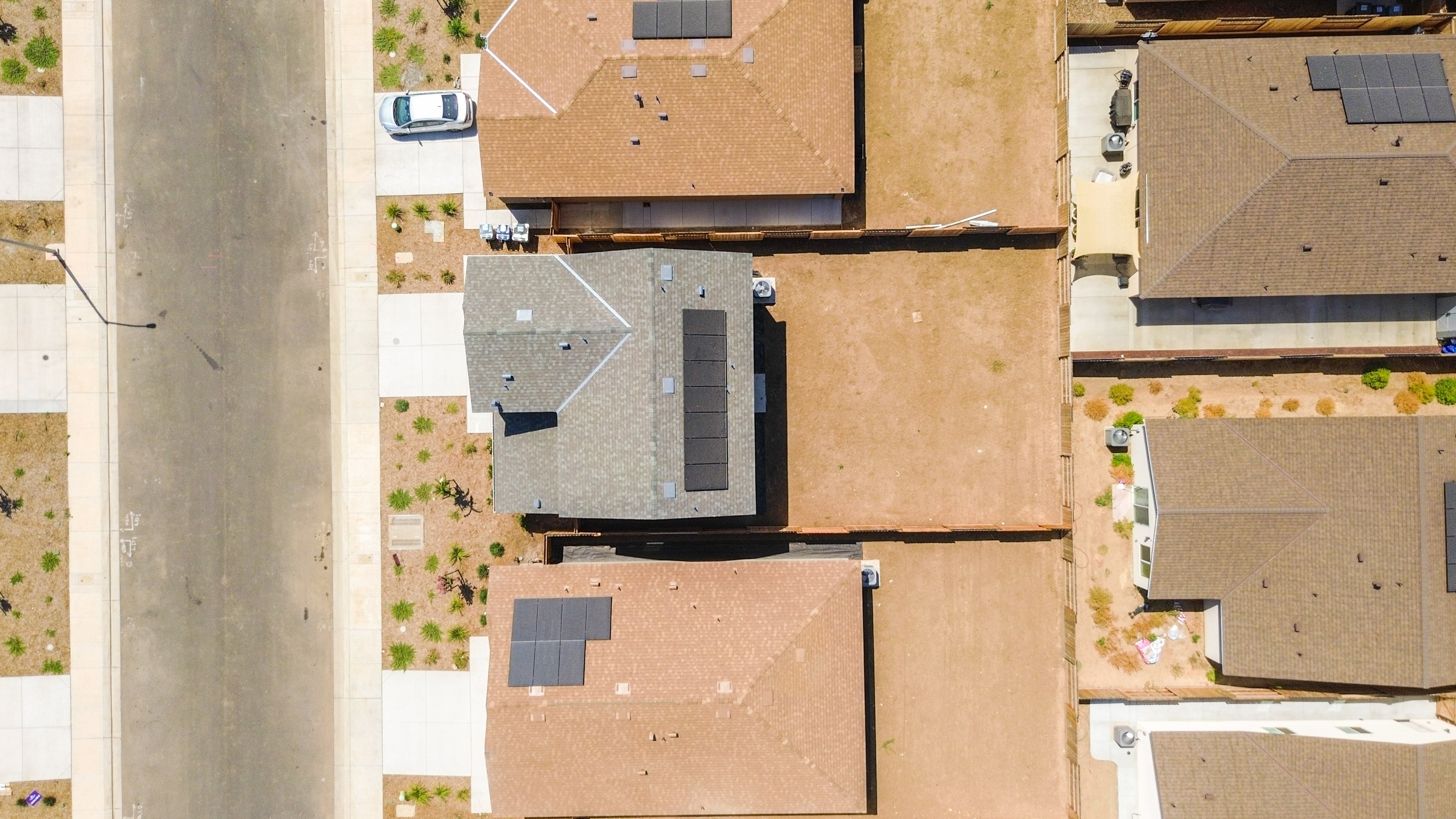 A building with a garage.
