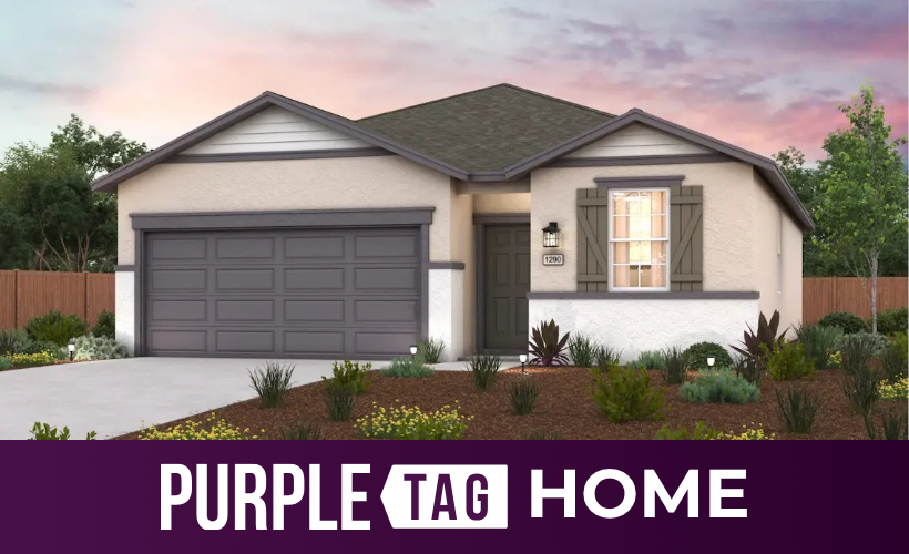 A house with a garage.