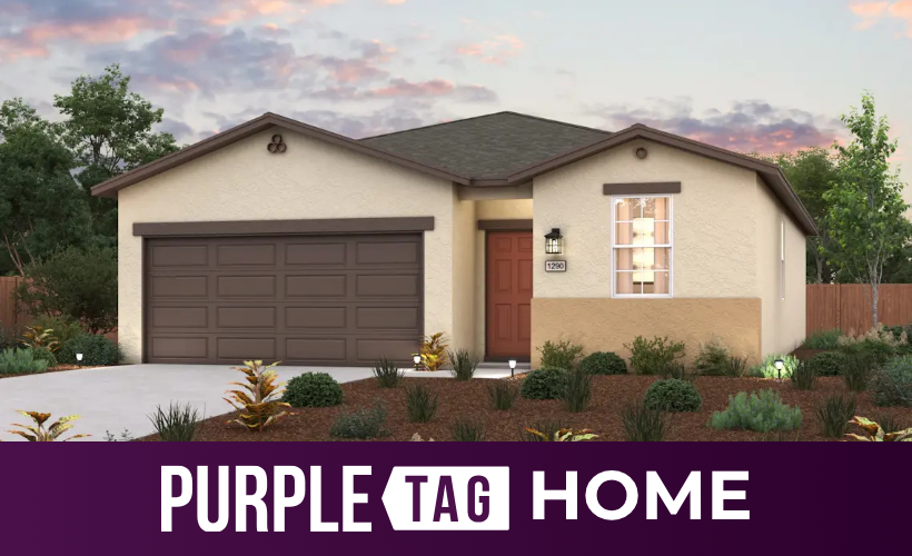 A house with a garage.