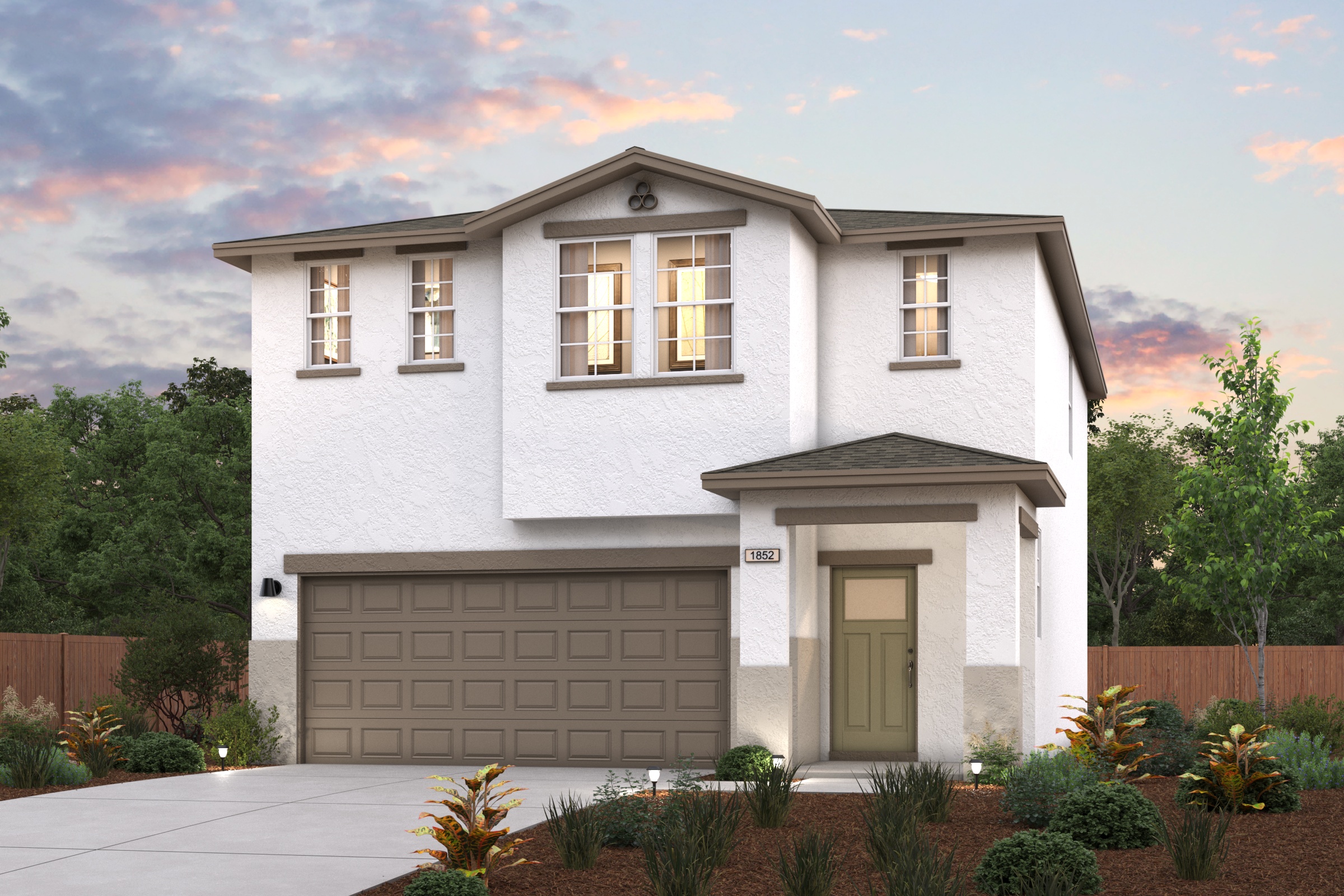 A house with a garage.