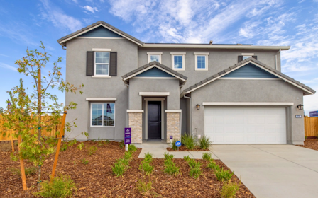 A house with a garage.