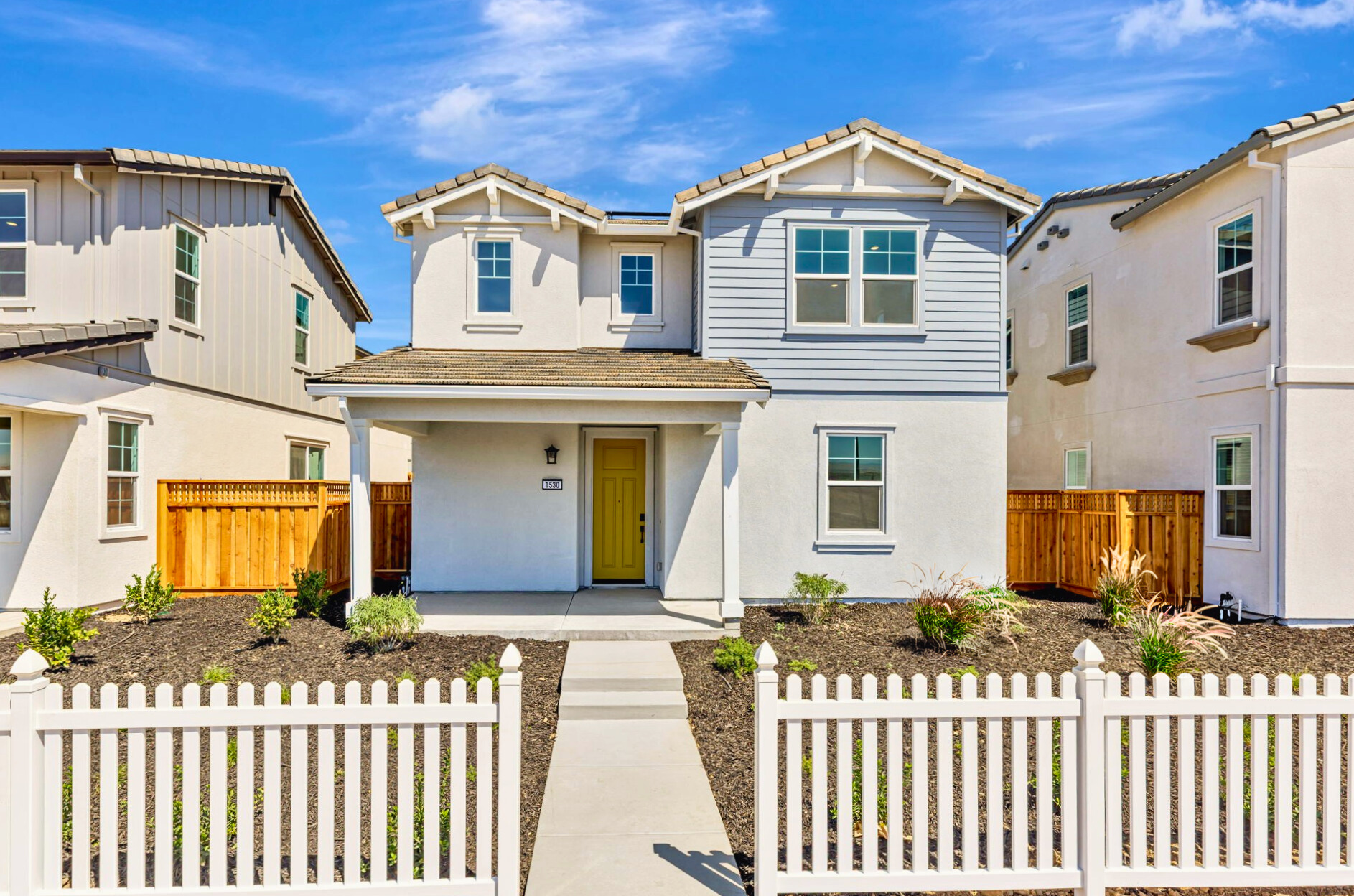 A row of houses.
