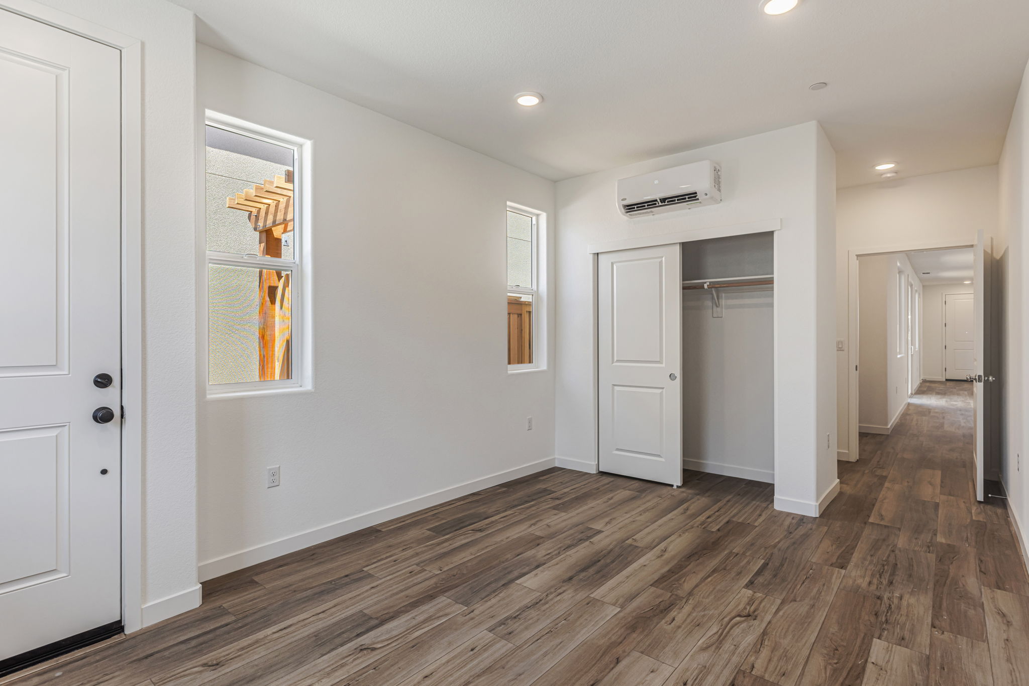 A room with white walls.