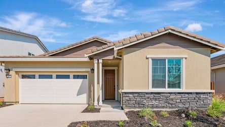 A house with a garage.