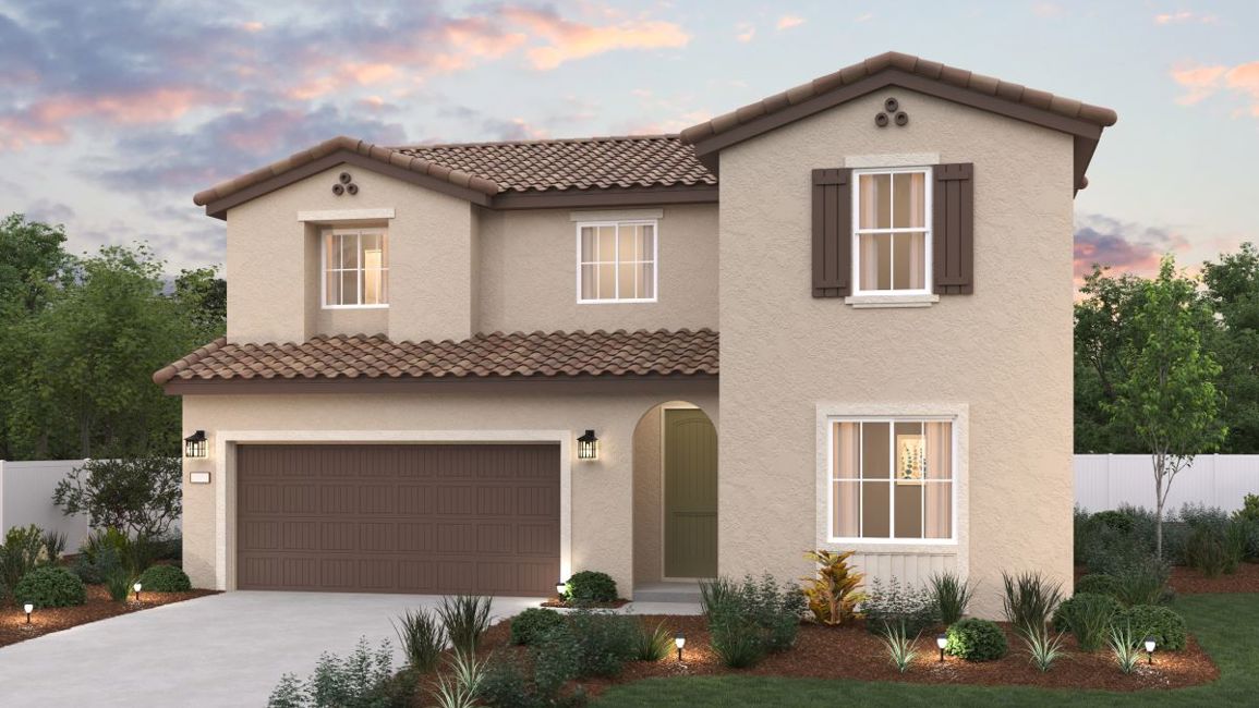 A house with a garage.